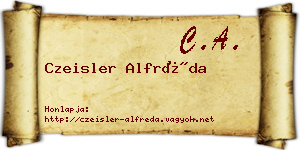 Czeisler Alfréda névjegykártya